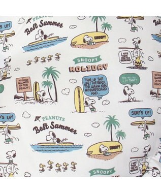 PET PARADISE スヌーピー サーフ柄 クール カドラーベッド LL（100×70cm） グレー