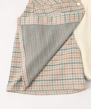 組曲 KIDS 【150-160㎝】チェック キュロット クリーム系