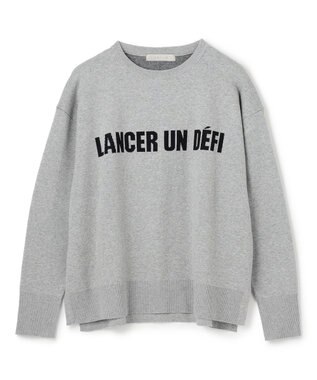 UNFILO スポンジニット ロゴジャガード グレー