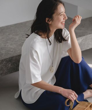 UNFILO 【WEB限定カラー】ヴィンテージシアー ギャザーワイドパンツ ダークブルー