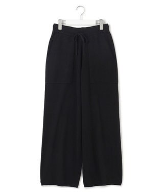 J.PRESS YORK STREET 【WOMEN】ANTI PILLING WOOL ニットワイドパンツ ブラック系
