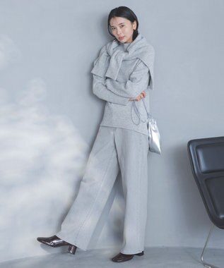 UNFILO 【UNFILO DENIM】撥水ストレッチ ワイドストレートデニム アイスグレー