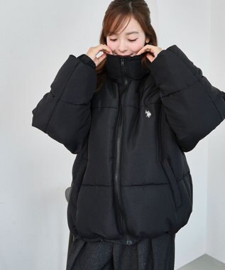 WEGO 【WEB限定/Sサイズ新登場/お気に入り登録者数5万人越えの大人気アイテム】U.S. POLO ASSN.別注パデッドジャケット ブラック