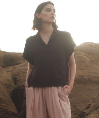 BEIGE， NADIA / ストレッチ スキッパーニット