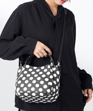 Y'SACCS 木村多江×Y'SACCS Polka Dots ミニバッグ グレー×ホワイト