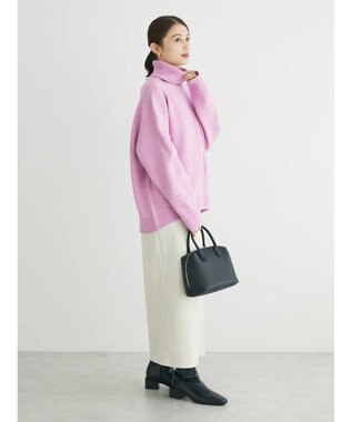 Green Parks ｆｕｗａっとメランジタートルニットプルオーバー Pink