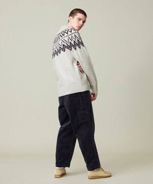 J.PRESS YORK STREET 【UNISEX】FOXMIX ノルディックカウチン ニットカーディガン ライトグレー系5