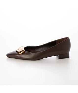 MODE ET JACOMO <MODE ET JACOMO>メタルフラットパンプス ダークブラウン