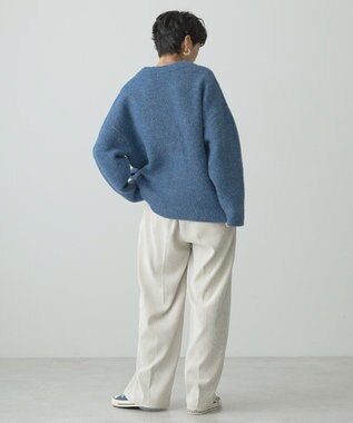 AMERICAN HOLIC ブークレＷフェイスＶネックニットカーディガン Blue