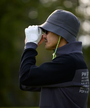 PW CIRCULUS 今が旬トップス！【ドライな肌触り / UV遮蔽率98.9% UVカット / ストレッチ】【MEN】ワッフルハーフジップトップス  ゴルフ グレー系