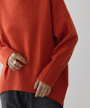 AMERICAN HOLIC モックネックコクーンニットプルオーバー Red