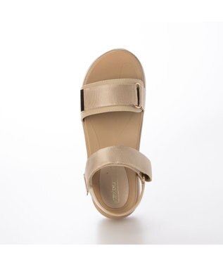 MODE ET JACOMO <noyau>厚底サテンベルクロスポーツサンダル ベージュ