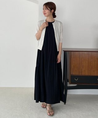 UNFILO 【接触冷感/UVケア/抗菌防臭】スゴ機能 ハーフスリーブカーディガン グレージュ