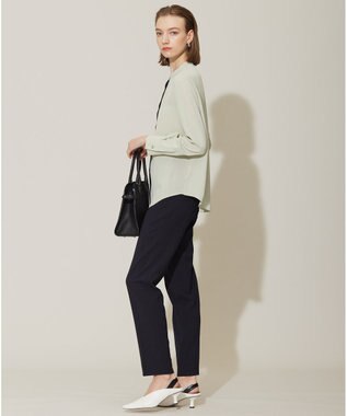 ICB L 【接触冷感・速乾・防シワ・洗える】 レーヨンライクトロ スティックパンツ ネイビー系