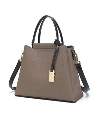 style code 【MERCURYDUO/マーキュリーデュオ】両アオリポケット　ハンドバッグ　キーリングチャーム付き ベージュ