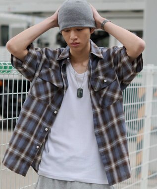 WEGO オンブレチェックシャツ（SS）