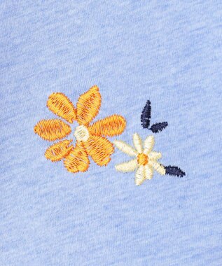 組曲 KIDS 【110-140㎝】フラワーエンブロイダリー チュニック サックスブルー
