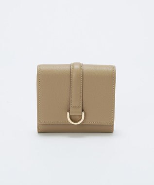 TOPKAPI 【TREASURE TOPKAPI】ソフトレザー ベルトデザイン 三つ折り財布　 グレージュ