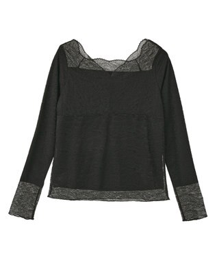 earth music&ecology 【吸湿発熱】【2WAY】あったかフェミニンインナー（２ｗａｙネック） Black