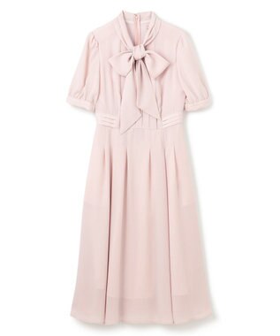 TOCCA 【WEB限定・洗える・消臭】RIBBON ROSETTE HALF ドレス ピンク系