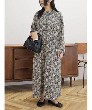 CRAFT STANDARD BOUTIQUE パイピングカフタンワンピース Black