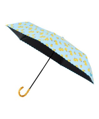 MOONBAT アデリアレトロ×estaa 晴雨兼用日傘 折りたたみ傘 梨 UV 一級遮光 サックスブルー