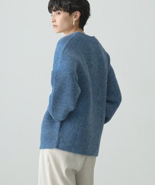 AMERICAN HOLIC ブークレＷフェイスＶネックニットカーディガン Blue