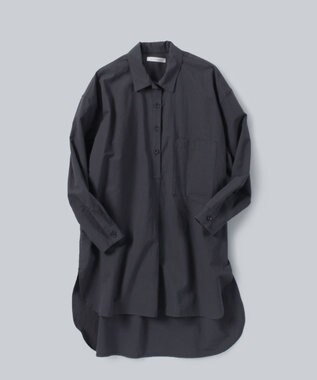 WHITE MAILS 【UNISEX】COTTON PAPER WASHED ポプリンロングシャツ コン