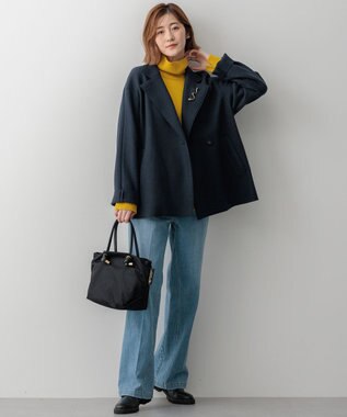 23区 L コンプレストパイル ライトアウター ダルブルー系