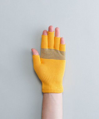 ORuKuBET 【UNISEX】ウォーキング・ランニンググローブ / CABOTO【温度調整/再帰反射素材使用・日本製】 イエロー