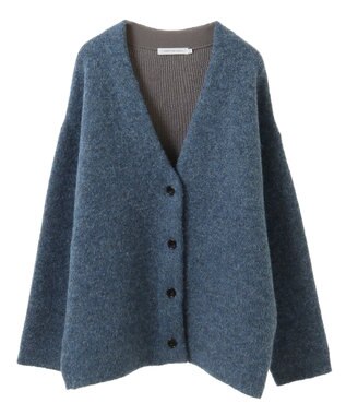 AMERICAN HOLIC ブークレＷフェイスＶネックニットカーディガン Blue