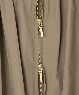 23区 L 【撥水加工】ソフトメモリータフタ ミドル丈 ブルゾン ライトカーキ系