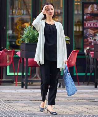 自由区 【好評につき新色追加・接触冷感・UVカット・洗える・XSサイズあり】ハンディカーディガン ロング丈 黄緑系