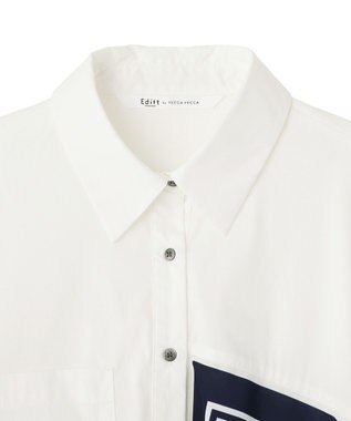 YECCA VECCA スカーフデザインアシメシャツ White