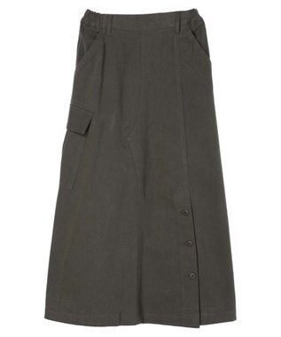 CRAFT STANDARD BOUTIQUE 綿ピーチカーゴスカート Charcoal Gray