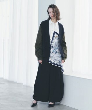 YECCA VECCA スカーフデザインアシメシャツ White