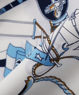 YECCA VECCA スカーフデザインアシメシャツ White