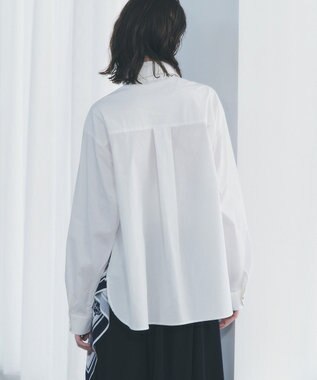 YECCA VECCA スカーフデザインアシメシャツ White