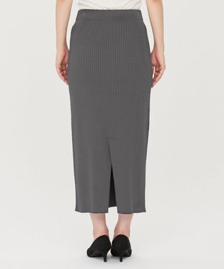 uncrave 【手洗い可】スムース ニット リブ スカート（uncrave STANDARD） スレート