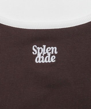 WEGO 【カップ付きインナー】ワンポイント刺繍キャミ ブラウン