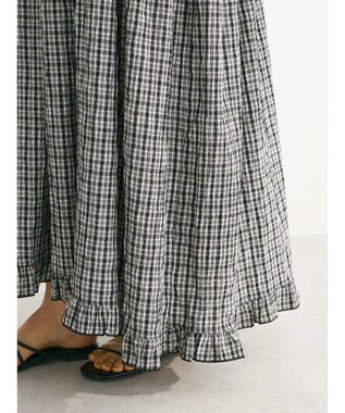 Green Parks ・Ｐｅｔｉｔ　Ｆｌｅｕｒ　チェックティアードキャミワンピ Off White