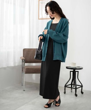 WEGO 【ユニセックス着用ITEM/紫外線対策/冷房対策】オーバーフィットドライタッチカーディガン ブルー