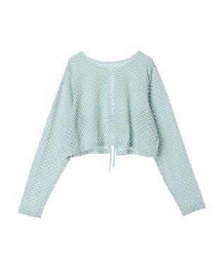 Green Parks ・ＥＬＥＮＣＡＲＥ　ＤＵＥ　２ｗａｙメッシュカーディガン Mint