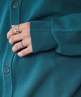 WEGO 【ユニセックス着用ITEM/紫外線対策/冷房対策】オーバーフィットドライタッチカーディガン ブルー