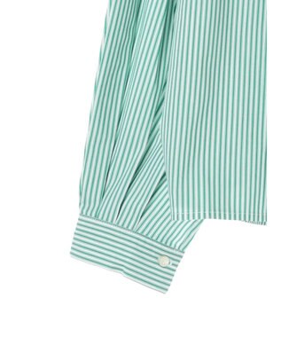 AMERICAN HOLIC イージーケア切替タックワイドシャツ Stripe Green