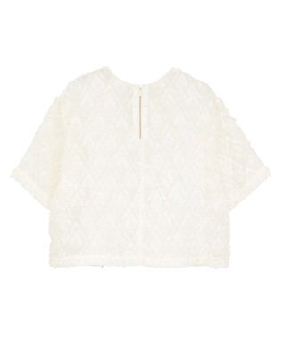 AMERICAN HOLIC フリンジジャガードブラウス Ivory