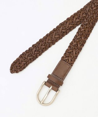 自由区 メッシュ ベルト ブラウン