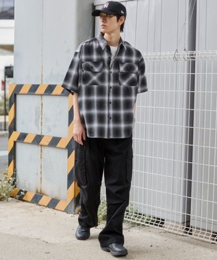 WEGO オンブレチェックシャツ（SS） 柄1