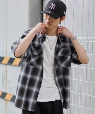 WEGO オンブレチェックシャツ（SS） 柄1