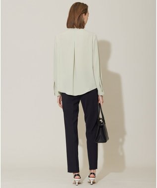 ICB L 【接触冷感・速乾・防シワ・洗える】 レーヨンライクトロ スティックパンツ ネイビー系